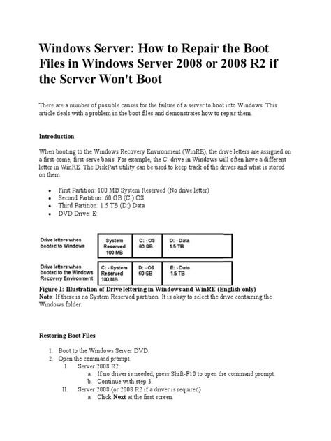 server r2 won't boot windows 2008